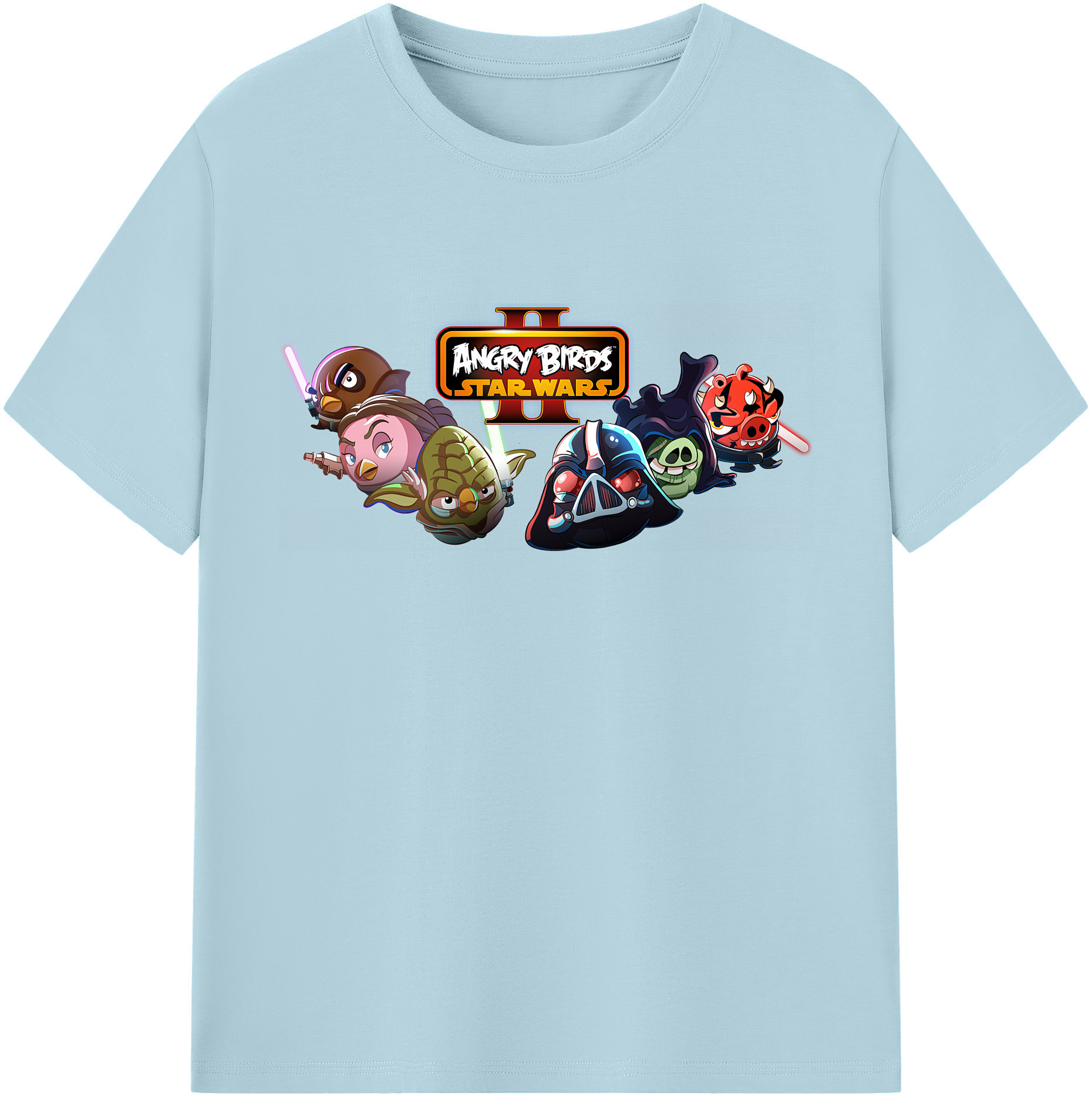 （画像用） Angry Birds アングリーバード 綿100％半袖Tシャツ（フロントプリント）